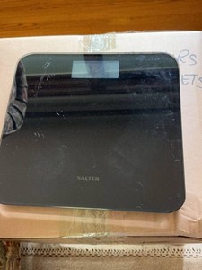Salter 9007 Digital Glass Bathroom Scale Black Tempered Platform