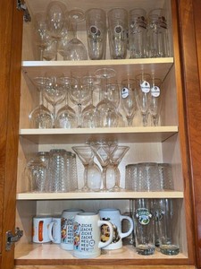 Assorted Barware Glass Lot Beer Glasses Wine Glasses Steins Martini