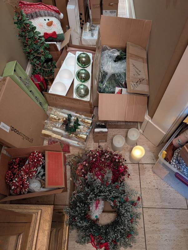 Luminara Real Flame-Effect Candles, Pier 1 LED String Lights & Christmas Decor Mix