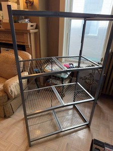 Origami Folding Metal Storage Rack 3 Tier Shelving Unit 36 x 20 x 60
