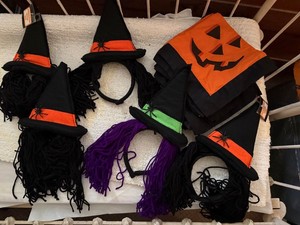 Box Lot of Assorted Holiday Decor Halloween Easter Christmas