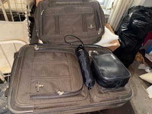 Atlantic Luggage Set w Conair Travel Hair Dryer & Umbrella Lot