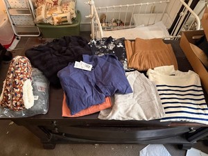 Womens Clothing Lot Eileen Fisher Tops Sweater Skirt Slippers