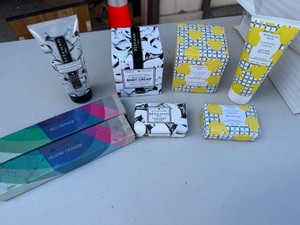 Beekman 1802 Bath & Body Gift Lot Soaps Creams Plus Card Decks