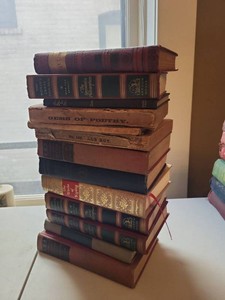 Lot of Antique & Vintage Decorative Hardcover Poetry Philosophy Books