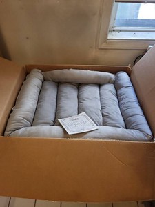 Sparkles Home Luminous Pet Bed Large 24x30 Gray Silver Plush