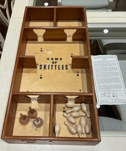 Vintage Wm F Drueke &amp Sons Game of Skittles tabletop bowling game toy