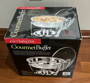 Stainless steel 4 quart chaffing dish, gourmet buffet