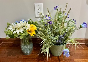 Artificial Flower set of floral arrangements in pots