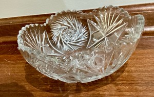 EAPG pressed Leaded crystal bowl