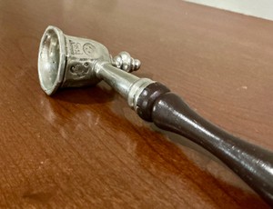 Chinoiserie Candle metal snuffer wood handled &nbspwith markings
