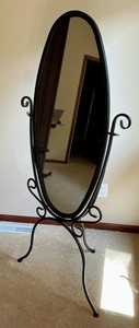 Wrought iron floor mirror, Powel