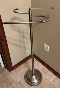 Gatco floor S-Style towel stand, bronze finish