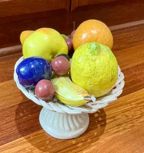 Hoigaards Lattace Pottery Fruit bowl with fruit Decoration&nbsp