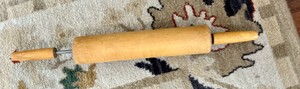 Vintage Wood rolling pin baking kitchen accessory