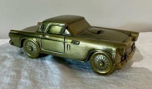 Vintage 1955 diecast Ford T-bird metal piggy bank, Automobile Osage farmers national bank