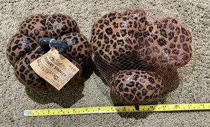 Leopard print cloth pumpkins, decor
