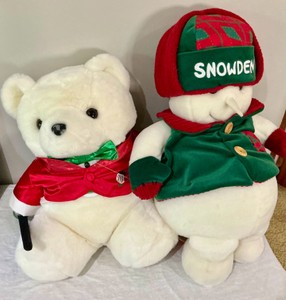 2 vintage Daytons Santa bears, Snowden, 1988 Polar club