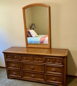 Dresser made by Dixie furniture, Oak or pecan veneer