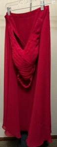 Vintage Red Womens evening skirt with top Synthetic clothing