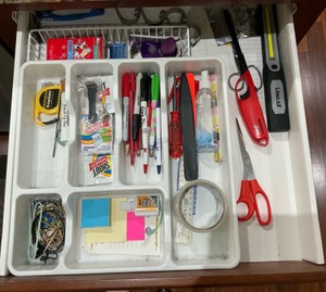 Misc items, pens, post-its and more