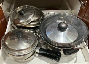 Various pots and pans