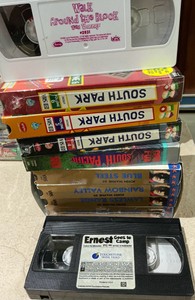 VHS tapes, South park, John Wayne, Blue steel