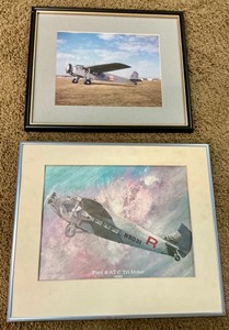 Pair of airplane photos prints, Ford Motor Co 5-AT Tri-motor 1980