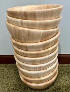 Marshall Fields Marketplace wood salad serving bowls