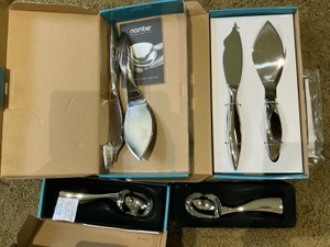 Nambe serving sets and ice cream scoops