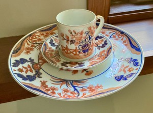 Antique Mottahedeh Vista Alegre teacup and saucer set