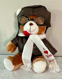 Northwest airlines promotional aviator plush bear