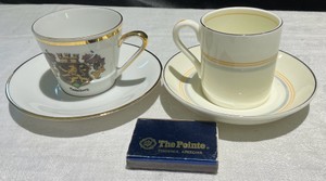 Cunard steam ship company and Bavarian cups and saucers
