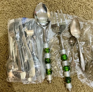 Silverware group, various pieces