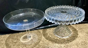 2 cake plates, Fostoria