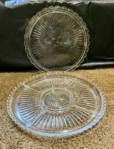 2 tidbit, relish trays