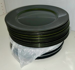 Group Green Blue Plastic Charger Under Plates Dining Place setting Decor