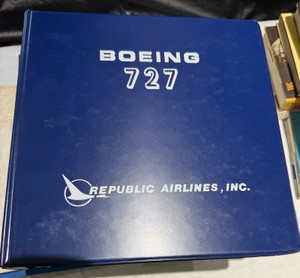 Boeing 727 Advertising Airlines 3 Ring Binder plus phot album group