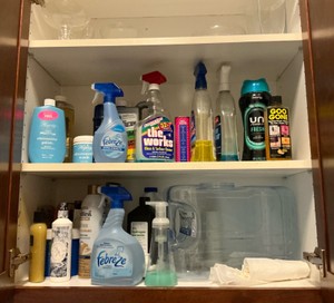 2 Shelves Laundry Room Soap Detergent clean Group lot Febreze Silver Cleaner