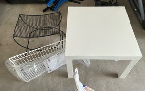 Small table and storage racks