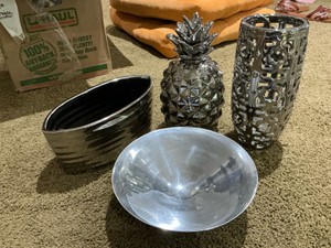 Silver toned decor