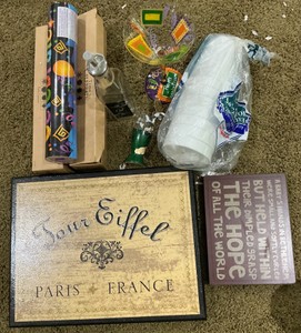 Misc decor, party items, glasswares