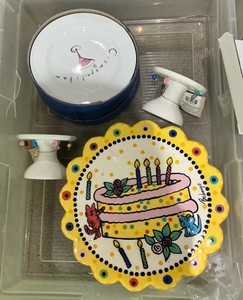 Cake plate, Dept 56 cupcake holders