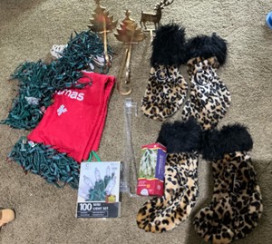 Group of various Christmas decor