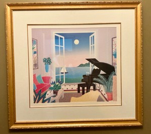 Lothograph print by American artist Thomas McKnight titled Barbados