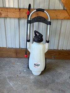 Roundup 3 Gallon Lithium-ion Powered Pump Zero Wheeled Cart Sprayer (Model 183564)