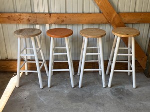 4 - Wood Bar Stools