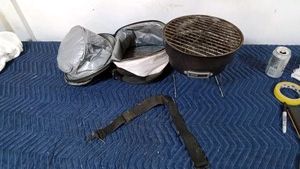tailgater mini charcoal grill with carrying case