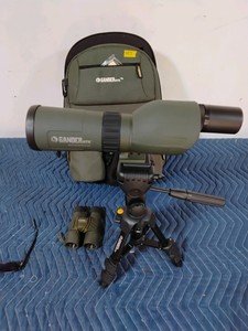 Gander Mtn Monocular with Tripod. Backpack case and pocket binoculars included.