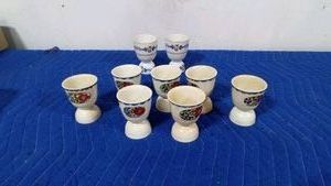 7 England egg cups and 2 others